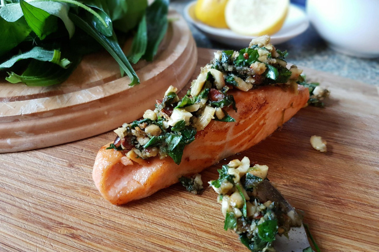 Karinas Kräuterkruste auf Fisch